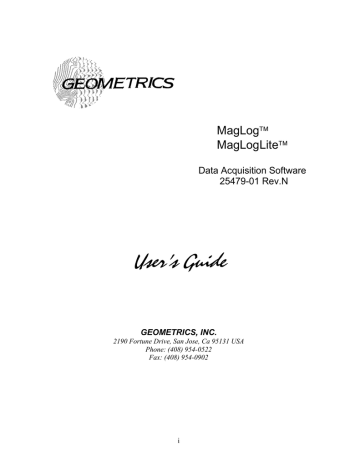 MagLog User`s Manual MagLog User`s Manual