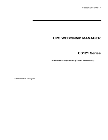 CS121 user manual | Manualzz CS121 user manual | Manualzz