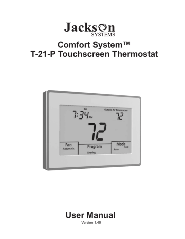 Jackson Systems Comfort System T-21-P User manual | Manualzz
