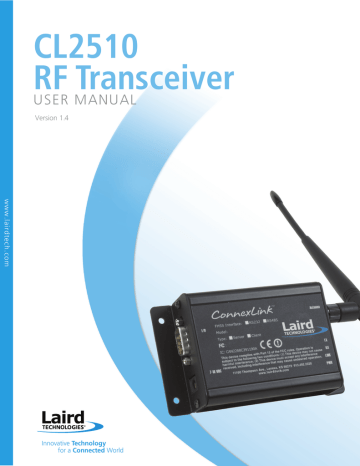 Laird ConnexLink CL2510 User manual | Manualzz Laird ConnexLink CL2510 User manual | Manualzz