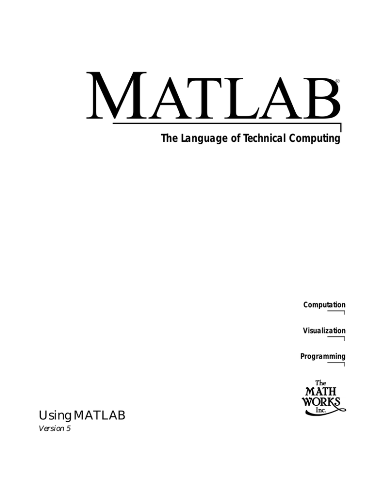 Using MATLAB Using MATLAB