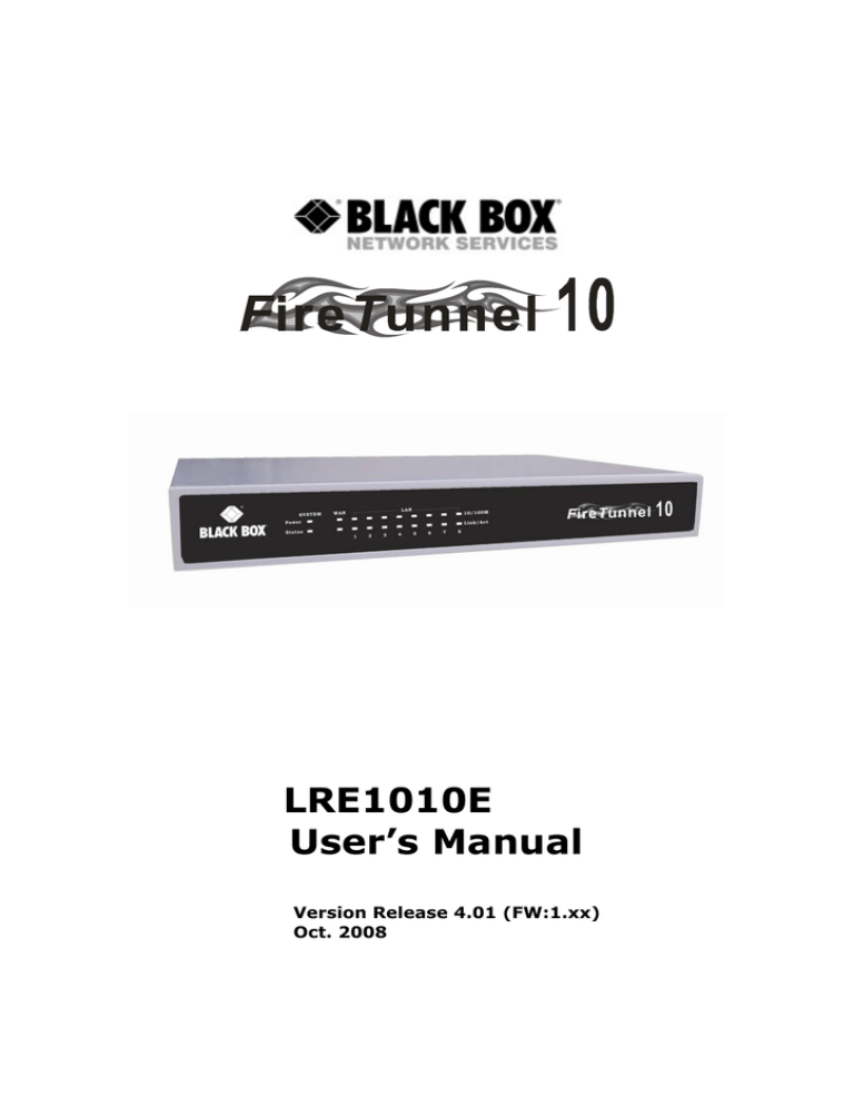 LRE1010E User`s Manual LRE1010E User`s Manual