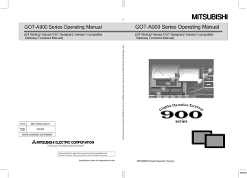 Mitsubishi Electric GOT-A900 Series Owner's Manual | Manualzz