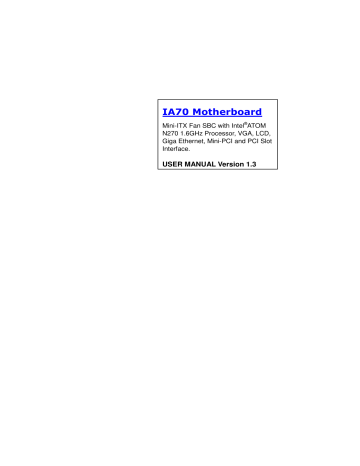 Winmate IA70 User manual | Manualzz Winmate IA70 User manual | Manualzz
