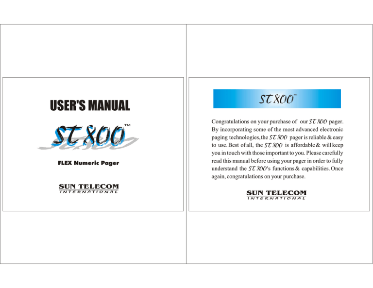 ST 800TM - Amcom Software ST 800TM - Amcom Software