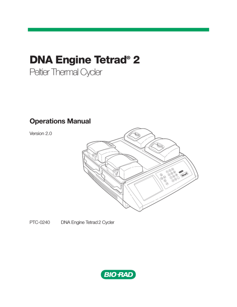 DNA Engine Tetrad® 2 - American Instrument Exchange, Inc. DNA Engine Tetrad® 2 - American Instrument Exchange, Inc.