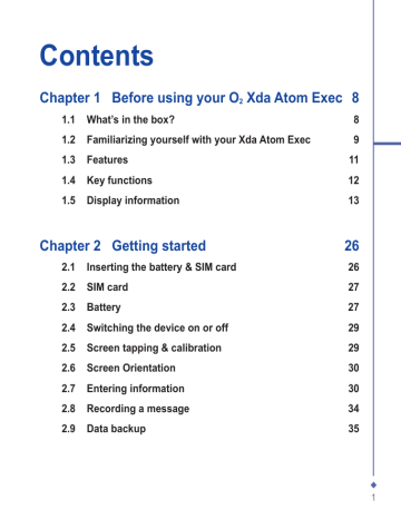 O2 XDA Atom Exec User manual | Manualzz