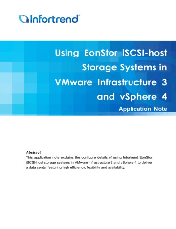 Using EonStor iSCSI-host Storage Systems in VMware Infrastructure | Manualzz