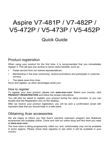 Acer Aspire V5-472P User manual | Manualzz