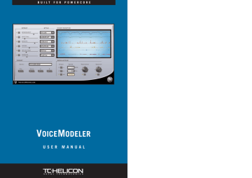 TC HELICON Voice Modeler User manual | Manualzz TC HELICON Voice Modeler User manual | Manualzz