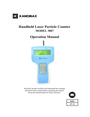 Handheld Laser Particle Counter Operation Manual Handheld Laser Particle Counter Operation Manual