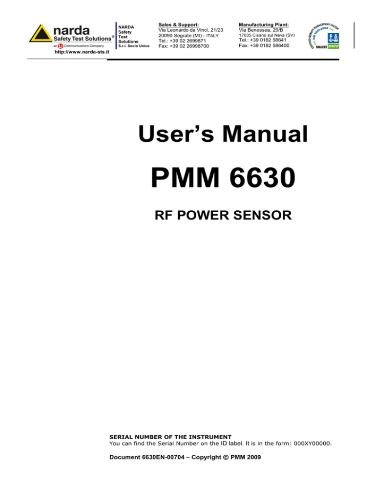PMM 6630 - MPB Srl PMM 6630 - MPB Srl