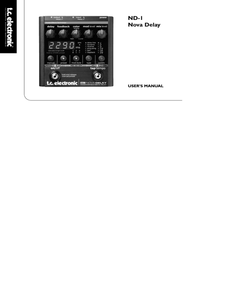 ND-1 Nova Delay ND-1 Nova Delay