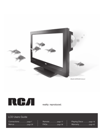 RCA L26WD26D Flat Panel Television User`s guide | Manualzz RCA L26WD26D Flat Panel Television User`s guide | Manualzz