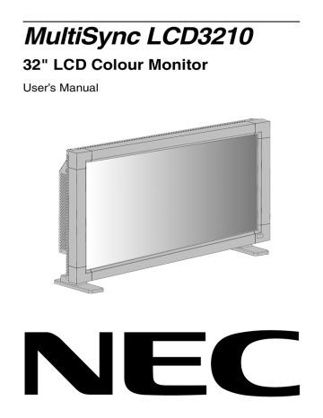 NEC MultiSync® LCD3210 Owner Manual | Manualzz