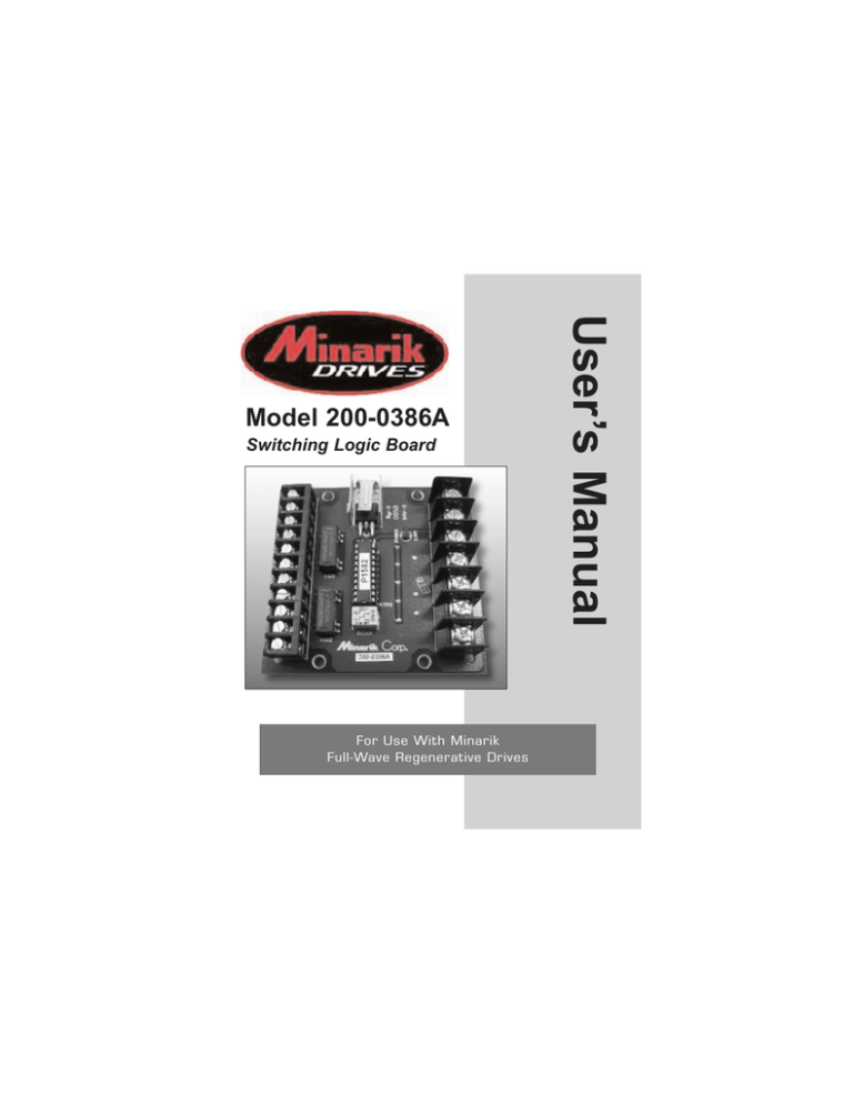 User`s Manual Model 200-0386A User`s Manual Model 200-0386A