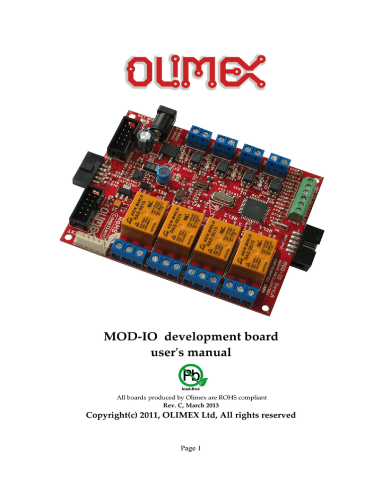 MOD-IO development board user`s manual MOD-IO development board user`s manual
