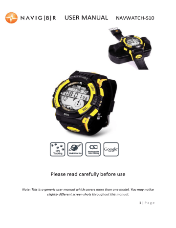USER MANUAL NAVWATCH-S10 USER MANUAL NAVWATCH-S10