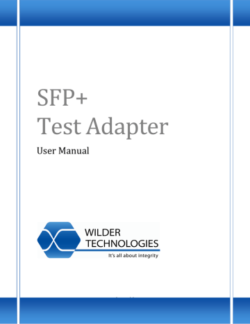 SFP+ Test Adapter | Manualzz