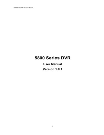 9016 Series DVR User Manual | Manualzz 9016 Series DVR User Manual | Manualzz