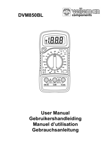 Velleman DVM850BL User manual | Manualzz