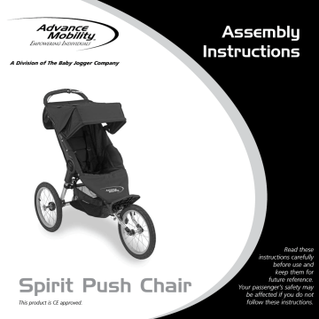 Advance mobility Spirit Push Chair Assembly Instructions Manual | Manualzz