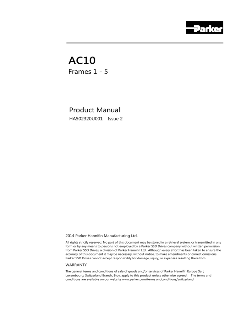 Frames 1 - 5 Product Manual Frames 1 - 5 Product Manual