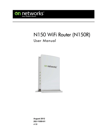 WiFi Setup. On Networks N150R | Manualzz WiFi Setup. On Networks N150R | Manualzz
