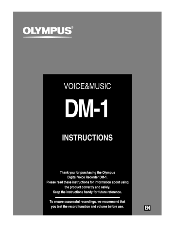 Olympus DM-1 Instructions Manual | Manualzz Olympus DM-1 Instructions Manual | Manualzz