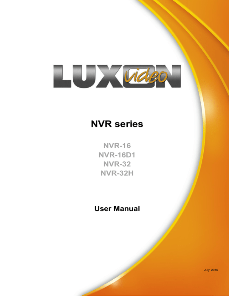 User Manual (NVR_User_Manual) User Manual (NVR_User_Manual)