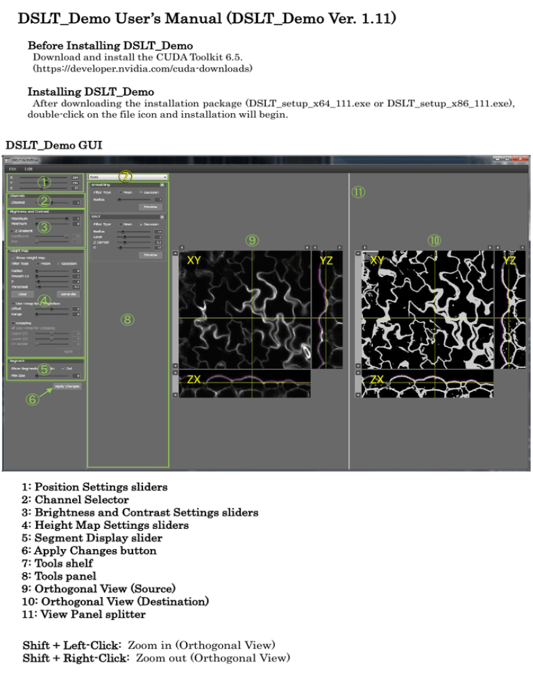 DSLT_Demo User`s Manual (DSLT_Demo Ver. 1.11) DSLT_Demo User`s Manual (DSLT_Demo Ver. 1.11)