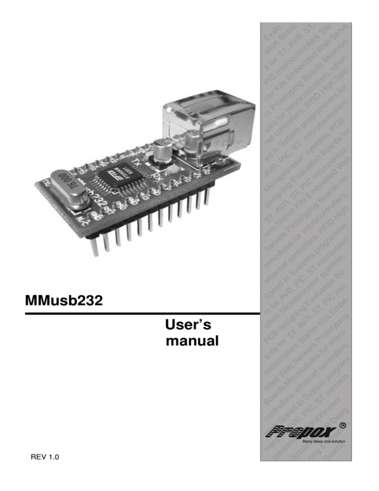MMusb232 User`s manual MMusb232 User`s manual