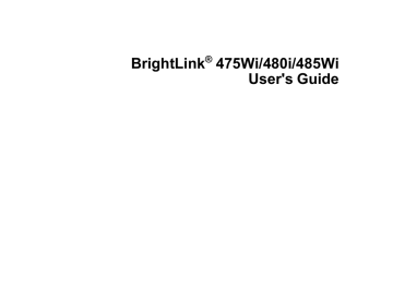 Introduction to Your Projector. Epson 480i, 475Wi, BrightLink 480i, 485Wi, BrightLink 480i + Table Mount, BrightLink 480i + Table Mount and RM, BrightLink 475Wi, BrightLink 475Wi + Wall Mount, BrightLink 485Wi, V11H452520W | Manualzz