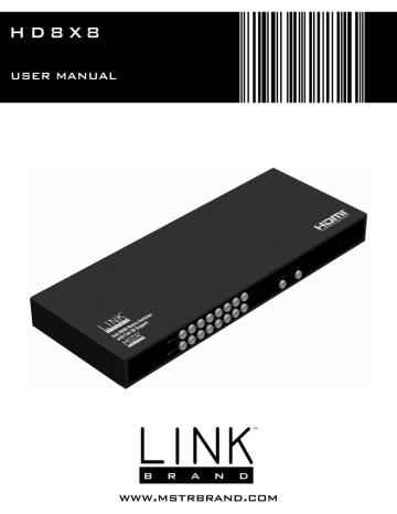 Link HD8X8 User manual | Manualzz Link HD8X8 User manual | Manualzz