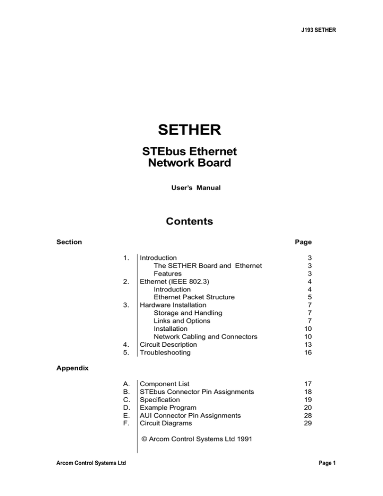 SETHER - Electrocomponents SETHER - Electrocomponents