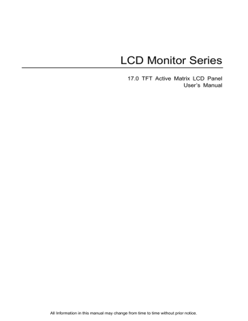 JETWAY LCD Monitor Series User manual | Manualzz