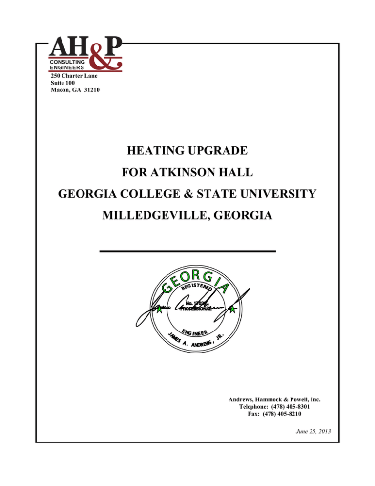Specifications for Atkinson Specifications for Atkinson