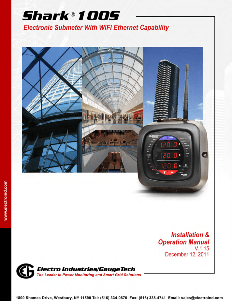 Shark 100S User Manual V.1.15 Shark 100S User Manual V.1.15