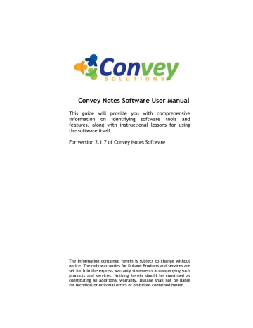 Convey Notes Software User Manual | Manualzz Convey Notes Software User Manual | Manualzz