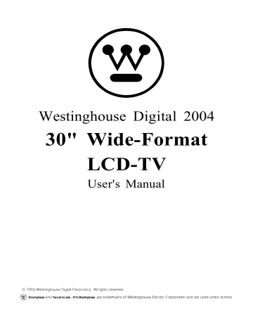 30" Wide-Format LCD-TV 30" Wide-Format LCD-TV