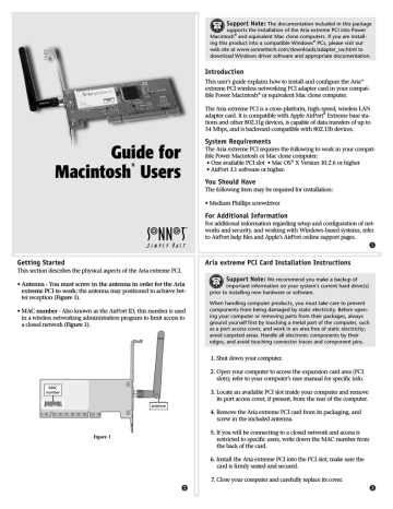 Sonnet ARIA EXTREME N PCI manual | Manualzz