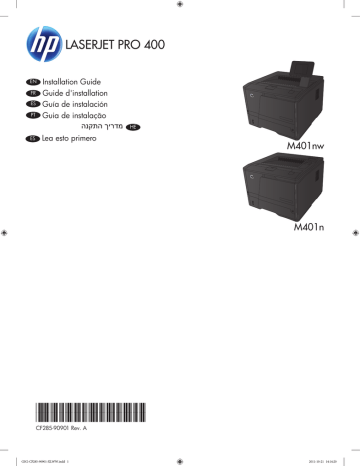 HP LaserJet Pro 400 Installation Guide HP LaserJet Pro 400 Installation Guide