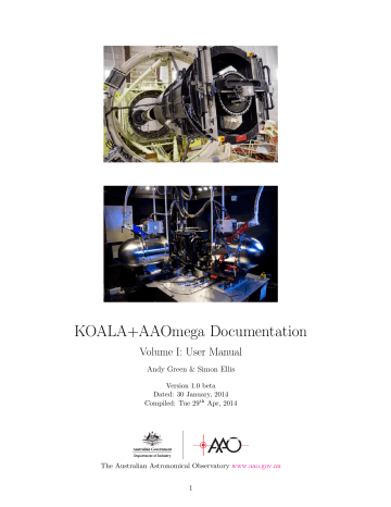 KOALA+AAOmega Documentation - Anglo KOALA+AAOmega Documentation - Anglo