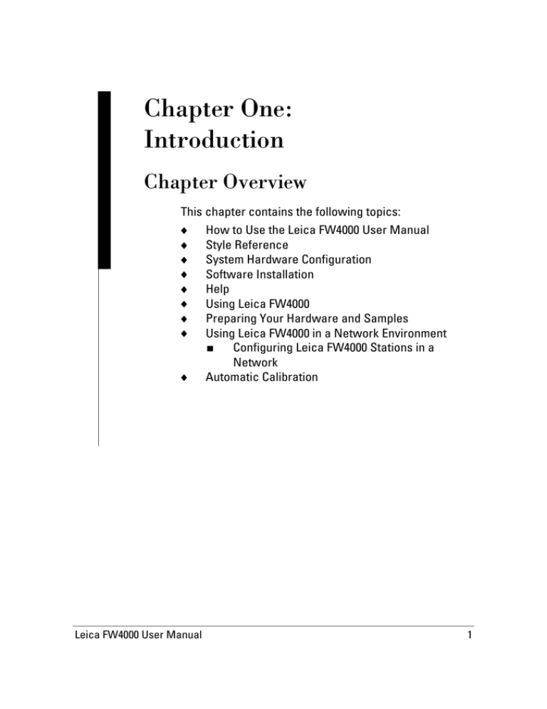 Chapter One: Introduction Chapter One: Introduction