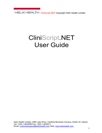 the CliniScript.NET Manual here | Manualzz the CliniScript.NET Manual here | Manualzz