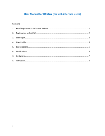 User Manual for RASTAY (for web interface users) User Manual for RASTAY (for web interface users)