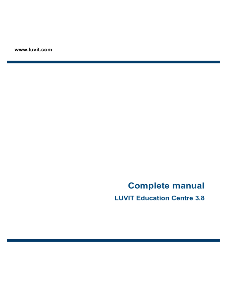 Complete manual LEC 38 Complete manual LEC 38