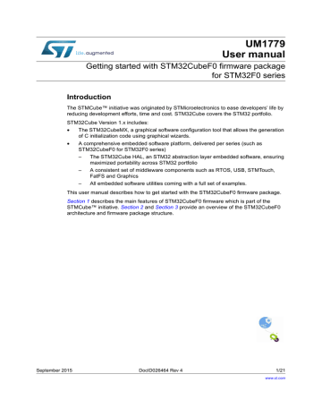 Getting started with STM32CubeF0 for STM32F0 series Getting started with STM32CubeF0 for STM32F0 series