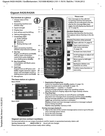 Gigaset A420A User manual | Manualzz