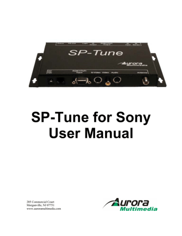 SP-Tune for Sony User Manual SP-Tune for Sony User Manual